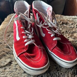 Vans Red High-Top Sneakers